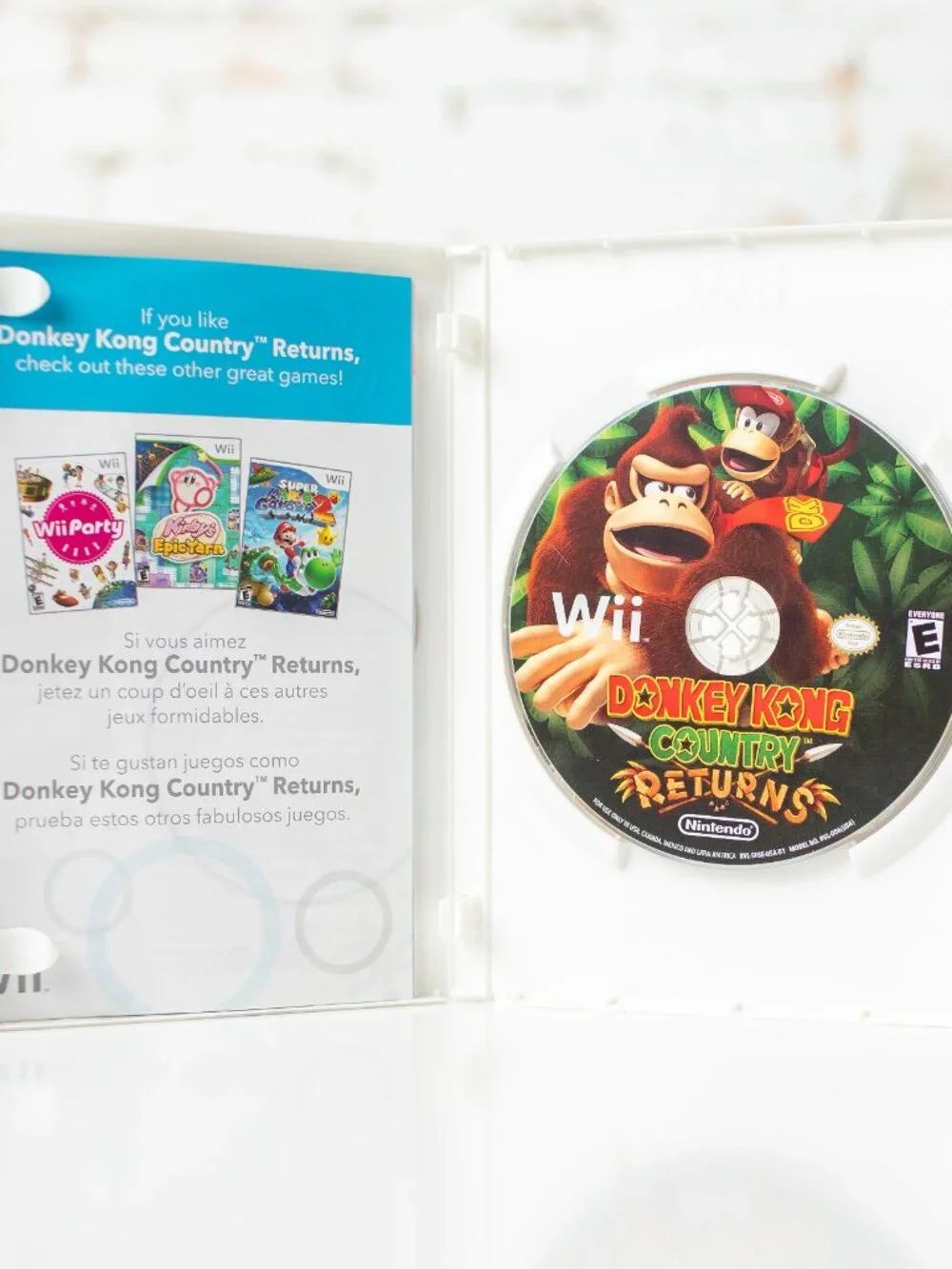 Donkey Kong Country Returns Nintendo Wii 2010 CIB Case Insert Disc